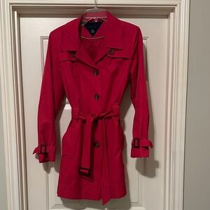 Women's Hot Pink Trench Coat